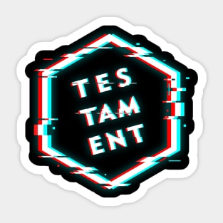 TESTAMENT POLYGON GLITCH Sticker